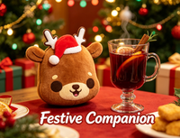 Ornement en peluche renne de Noël super doux personnalisé OEM ODM, breloque mignonne anti-stress pour cadeaux et décoration intérieure
