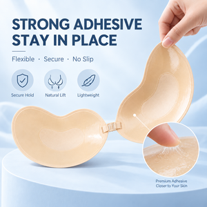 <span class=keywords><strong>Reggiseno</strong></span> Push-Up in Silicone <span class=keywords><strong>Senza</strong></span> <span class=keywords><strong>Spalline</strong></span> e <span class=keywords><strong>Senza</strong></span> Ferretto per Seni Grandi, Lavabile in Lavatrice, Color Nudo e <span class=keywords><strong>Nero</strong></span> - Product Image 3