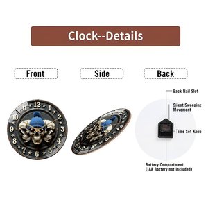 Horloge <span class=keywords><strong>murale</strong></span> ronde de 30x30 cm créée dans le <span class=keywords><strong>but</strong></span> de satisfaire pleinement les clients - Product Image 6