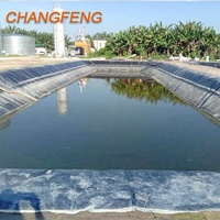 Bâche de bassin à poissons noire lisse, imperméable, anti-infiltration, stabilisée aux UV, en géomembrane HDPE, en rouleau, largeur standard, pour aquaculture