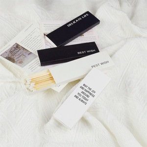 Custom Logo Printing <strong>Vintage</strong> Safety Wooden <strong>Box</strong> <strong>Matches</strong> with Long Sticks and Black <strong>Match</strong> Heads Model 80B for Candle Use - Product Image 5