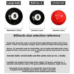 American 16-Color Pool & Snooker Balls Chino Negro Ocho 5,72 cm Cristal Resina Estándar Bolas de billar grandes - Product Image 3