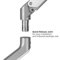 Support d'écran d'ordinateur à ressort simple économique LDT63-C012 17-32 pouces 9 kg avec gestion des câbles VESA