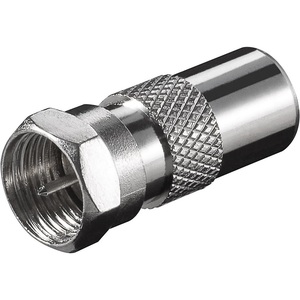 Coaxial <b>Plug</b> To F <b>Plug</b> Adapter For Cable <b>TV</b> And Satellite Connection - Product Image 1