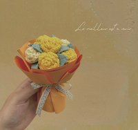 Vente en gros d'usine, fleurs de rose au crochet faites à la main, fournitures de mariage, Saint-Valentin, style classique, cadeau écologique