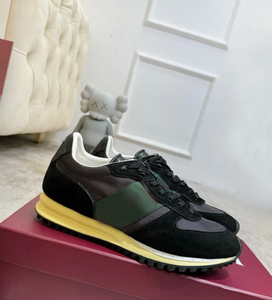 Baskets de marche rétro de luxe pour femme en cuir, à lacets, bout fermé, avec empeigne en faux daim, confortables, amortissantes et antidérapantes – Collection Automne - Product Image 2