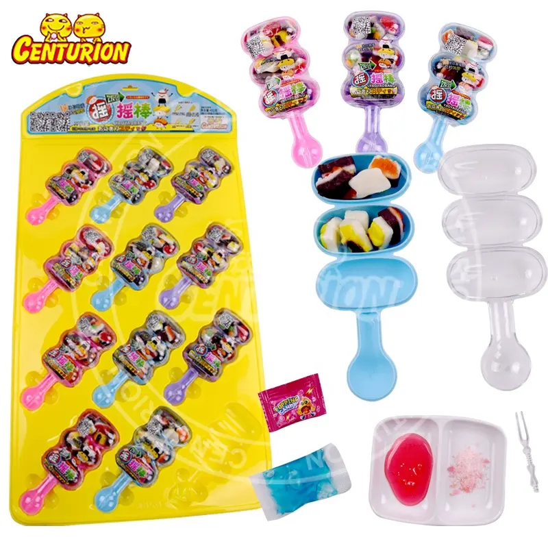 Vente en gros snacks japonais sushi bateau assortiment de gelée gommeuse avec confiture de gel aigre et bonbons à éclater