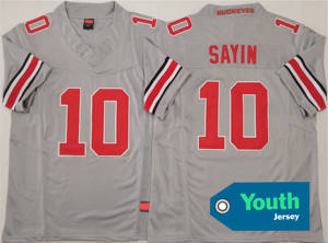 Jugend-Trikots College American Football Ohio State 10 # Herr 2 # DOWNS 4 # SMITH 1 # JUDKINS 7 # STROUD Genähte Trikots - Product Image 4