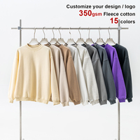 HETH141 Sweat-shirt à capuche décontracté en molleton de coton 350 g/m², coupe oversize, col rond, 17 couleurs disponibles, logo OEM, vente chaude pour l'hiver