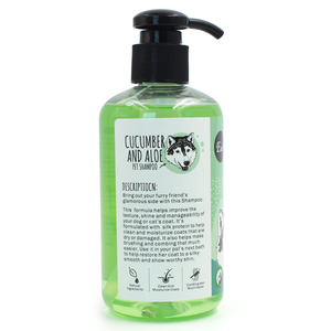 Shampooing de bain pour animaux de compagnie à peau sensible naturelle écologique concombre et aloès - Product Image 2