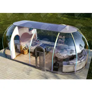 Lucidomes 4X7M Outdoor Luchtbel Camping Clear Hotel Dome Tent Transparant Iglo Tent Waterdichte Pc Dome
