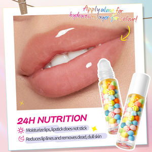 SADOER Vente en gros Baume à lèvres biologique nourrissant et hydratant à la vitamine E, taille standard 5ml, Huile à lèvres liquide transparente OEM Marque Propre - Product Image 2