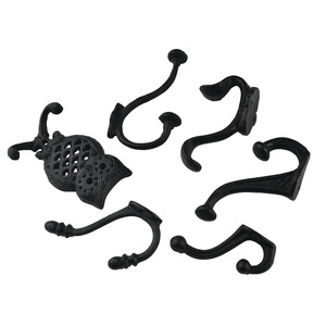 Cast Iron Wall Hooks Black Animal Shape Coat Rack Wall Mounted Durable Entryway Key Hanger <b>Wardrobe</b> Use - Product Image 5