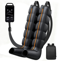 Bottes de récupération des jambes à compression d'air à 6 chambres avec contrôleur numérique intelligent, réglage des zones D1-D6, 23 niveaux, 30-250 mmHg, 5 modes