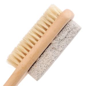 Brosse à poils doux en bois à Long manche, exfoliant pour le corps, Double face, élimine les callosités - Product Image 3