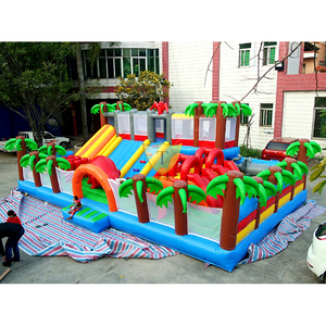 Grand château gonflable sur le thème de Noël pour enfants, parc d'attractions, maison de saut pour le divertissement des enfants - Product Image 4