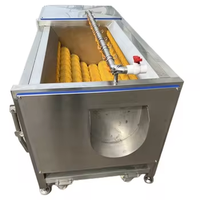 Volledig automatische hoogproductieve machine voor het maken van chips met warmtewisselaar voor de productielijn van fruit, zeevruchten en frieten