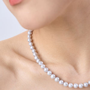 Dây chuyền ngọc trai nước ngọt tự nhiên, nuôi cấy, bạc 925 nguyên chất, dành cho nữ - Product Image 5