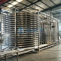 KHFT Commerciële Spirale Vriesmachine IQF Snelvriezer voor de verwerking van diepvriesvlees en -vis