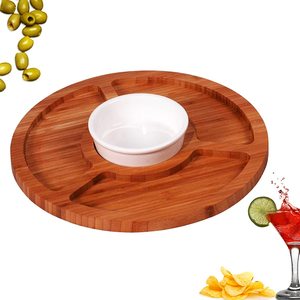 OEM bambù antipasto vassoio piatti ciotola <span class=keywords><strong>aperitivo</strong></span> con Base Logo personalizzato grande ciotola di bambù - Product Image 1