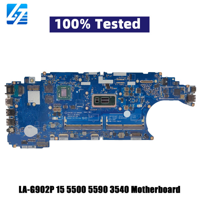 LA-G902P Mainboard for Dell Latitude 5500 3540 CN-JCXDY 08K4FK 0VM2Y4 06YY9J 04TXRT 02T31D Laptop Motherboard DDR4 100%Tested OK