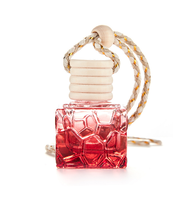 Diffuseur de désodorisant vide de voiture, bouteille de parfum suspendue avec bouchon en bois, 8ml, vente en gros