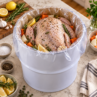 Grands sacs de cuisson pour dinde, résistants à la chaleur, transparents, pour poulet, viande, volaille, emballage alimentaire