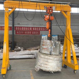 500 kg 1 Tonne 2 Tonne 3 Tonne 5 Tonnen Höhen verstellbarer kleiner tragbarer Portalkran - Product Image 6