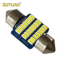 Lampe de lecture intérieure de voiture SUEZ C5W 39MM 3014 36SMD Canbus Led jaune rouge blanc ampoule de voiture