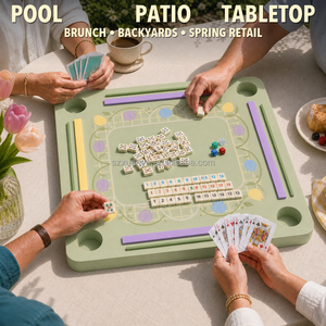 Mesa <span class=keywords><strong>de</strong></span> Mahjong Flotante para Brunch <span class=keywords><strong>de</strong></span> Primavera, Tapete <span class=keywords><strong>de</strong></span> Espuma EVA, Alfombrilla Multijuego para Mahjong Americano, <span class=keywords><strong>Rummy</strong></span> y <span class=keywords><strong>Cartas</strong></span> Impermeables - Product Image 5