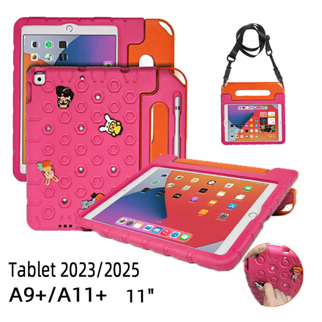 HGD 2025 for Samsung Tab A9 Plus Tab A11 Plus Accessory EVA Hard Plastic Shockproof Protective Tablet Case with Shoulder Strap