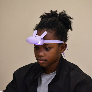 Lampe <span class=keywords><strong>frontale</strong></span> LED portable rechargeable USB, design créatif en forme de lapin, mini jouet d'urgence doux pour bébé, cadeau idéal - Product Image 5