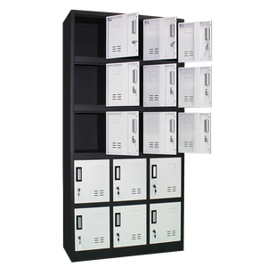 Casiers pour le personnel de l'école et du gymnase Armoire de rangement en métal industriel en acier à 15 portes pour le personnel et la salle de sport - Product Image 3