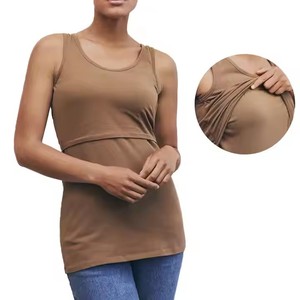 Femmes allaitement maternité débardeurs gilets allaitement <span class=keywords><strong>grossesse</strong></span> gilets Yoga Fitness porter maillots dames vêtements de lactation - Product Image 1