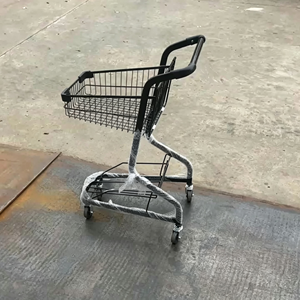 Chariot de courses de supermarché 340L robuste avec roues silencieuses et grand panier en fil métallique, kit pour usage commercial en magasin - Product Image 6