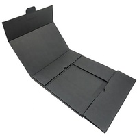 Ingrosso logo personalizzato design stampa nero carta rigida magnetica pieghevole confezione regalo bianca per il prodotto