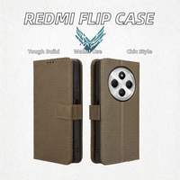 Étui de protection pour téléphone portable en cuir avec support pour Xiaomi Redmi 14C 14T Pro A3 Note 13 Pro Poco F6 X6, étui à rabat de luxe