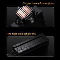 Ventilateur de refroidissement CPU en cuivre LOVINGCOOL 120 mm ATX, 6 caloducs, roulement fluide, faible bruit pour jeux informatiques
