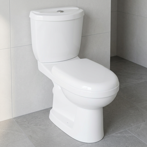 WC en céramique à poser au sol, deux pièces, à double chasse cyclonique, pour salle de bain, vente en gros à prix abordable - Product Image 6