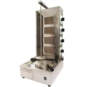 Hot Sale Restaurant Ausrüstung Gas Doner Shawarma Grill 4 Brenner Kebab Maschine