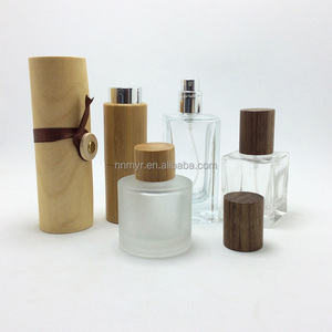 Atomiseur d'eau de maquillage rechargeable Portable nouvelles boîtes en bambou en <span class=keywords><strong>bois</strong></span> bouteille de vaporisateur de parfum en verre vide conteneur de voyage - Product Image 2