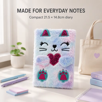 Carnet de notes mignon et moelleux en forme de chat, couverture rigide, papeterie, cadeaux, pour étudiants, couverture en papier, style bureau, carnet en peluche