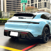 Pièces de modification automobile pour Taycan, lèvre de pare-chocs arrière en fibre de carbone sèche pour Porsche Taycan 4S Turbo Cross Turismo, kit carrosserie diffuseur