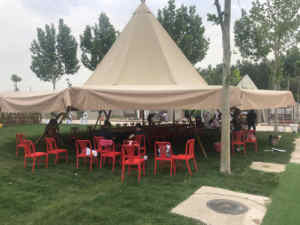 Unique Glampingg Luxury <b>Tent</b> Outdoor Waterproof Canvas Tipi Family Party <b>Tent</b> Camping Teepee Large <b>Tent</b> TP428 Outdoor Canvas Gla - Product Image 6