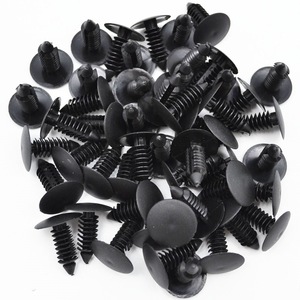 Rivets en plastique noir 388577S, attaches automobiles pour la réparation et le remplacement de la carrosserie, clips de fixation en nylon. - Product Image 1