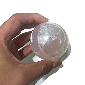 Aura Rose Quartz Sphere Wholesale Natural Aura Healing Rose Quartz Crystal Ball Of Sale