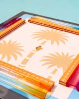 Règle de Mahjong en plastique acrylique colorée, règle américaine de 17,3 pouces, moderne, pour 4 joueurs, non toxique, durable, écologique