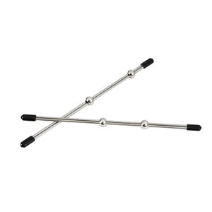 Abrazaderas de pezón de acero extremo BDSM Play ajustables de doble barra con tensor Silding Juguetes sexuales para mujeres - Product Image 5