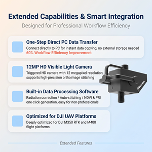 Caméra hyperspectrale UAV Pushbroom compatible avec DJI M350 RTK M400 pour l'agriculture de précision et les relevés géologiques - Product Image 4