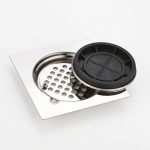 Sifone a pavimento in acciaio inox per bagno, doccia e cucina, quadrato, facile da pulire, 15x15cm/20x20cm - Product Image 2